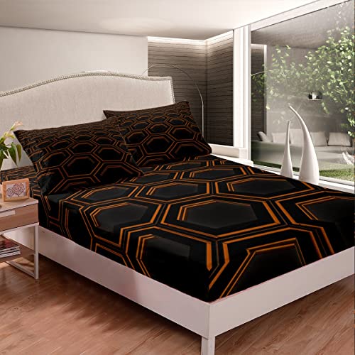Housse de couette géométrique bronze pour transformer la chambre d'enfant