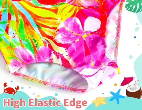 Image of TENVDA Girls Swimsuit Summer Beach Sport Halter Bathing Suits One Piece Swimwear for 2-12 Years Old Kids