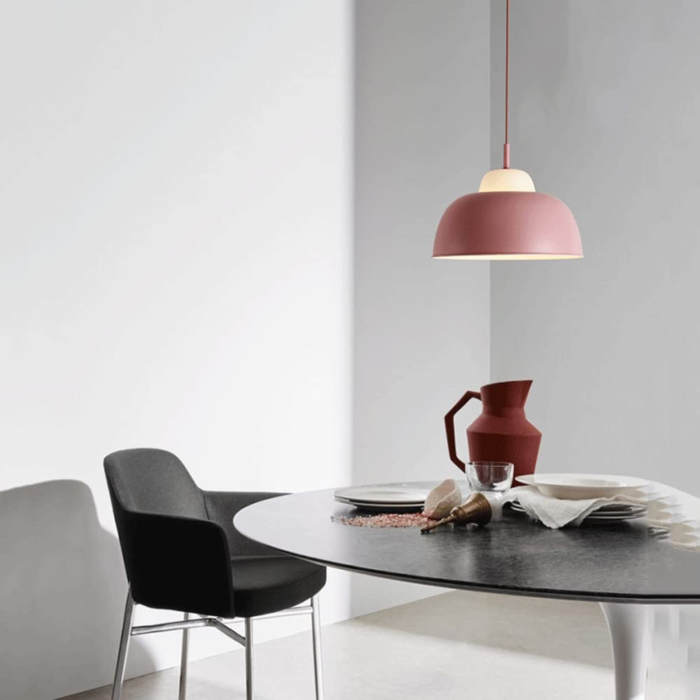 Nowoczesna, minimalistyczna żelazna lampa wisząca, 11,8-calowa oprawa wisząca z osłoną garnka, kolorowy abażur, lampa wisząca do oświetlenia wewnętrznego, żyrandol sufitowy do restauracji, salon