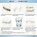 Gold Grillz Mouth Teeth 24K Plated Gold Custom Fit Top & Bottom Set Caps Grillz For Women Gift + Extra Molding Bars + Microfiber Cloth