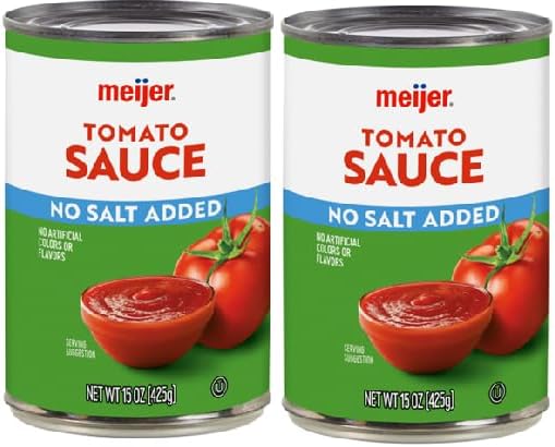No Salt Added Tomato Sauce (2 Cans, 15 oz. each)
