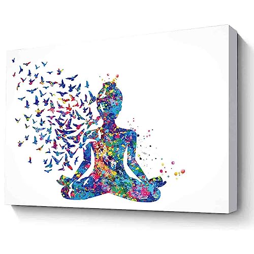 MBARE Watercolor Yoga Wall Art 16x20 Canvas Print