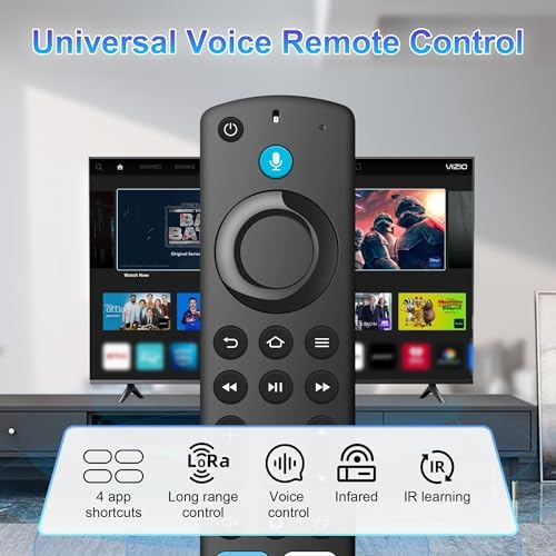 Replacement Remote with Voice Fit for Insignia-Toshiba-Pioneer-Fire Smart TVs, Onmi TV/Omni QLED, Stick(2nd/3rd Gen), Smart TVs 3rd Gen & Firestickseries-4K/Max/Lite/Cube/(NS-RCFNA-21) — view 3