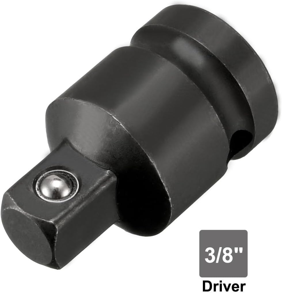 TOP-VIGOR 1/2" Drive (Female) to 3/8" (Male) Impact Socket Adapter and Reducer CR-MO Steel Square Drive for Air Impact Wrenches, Impact driver, Torque Wrench, Power Drill, Breaker Bars, Ratchets