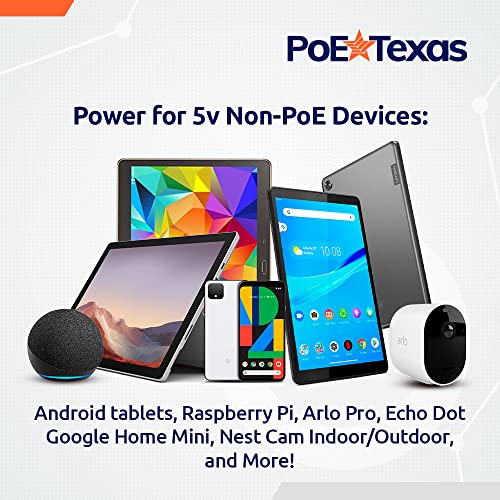 image for PoE Texas 802.3af Power Over Ethernet PoE Splitter + MicroUSB Connecto