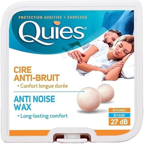 Caswell-Massey Quies Natural Wax Earplugs, 8-Pairs Cover