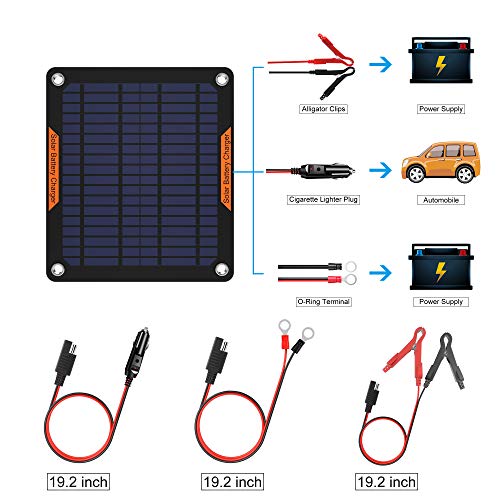 OYMSAE 5W 12V Solar Car Battery Charger Portable Waterproof Solar Power