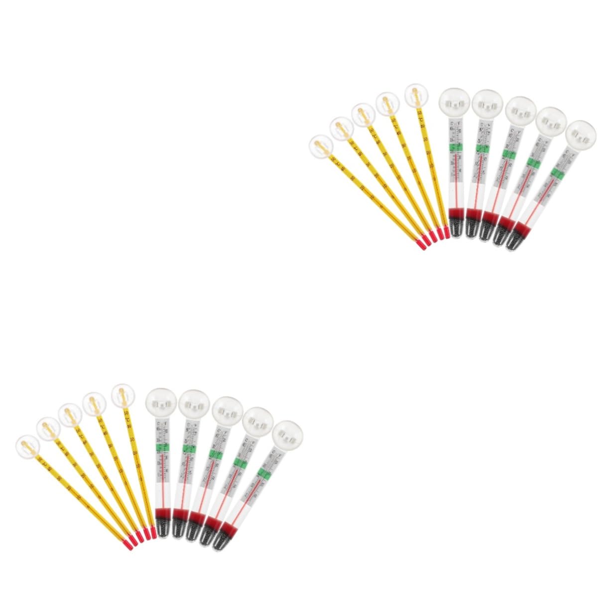 ibasenice 2 Set Termometro Per Acquari Galleggiante Acquario Profondo Accessori Per Acquari Termometro Per Pesci Temperatura Guidato Termometri Digitali Bicchiere 10 Pezzi*2