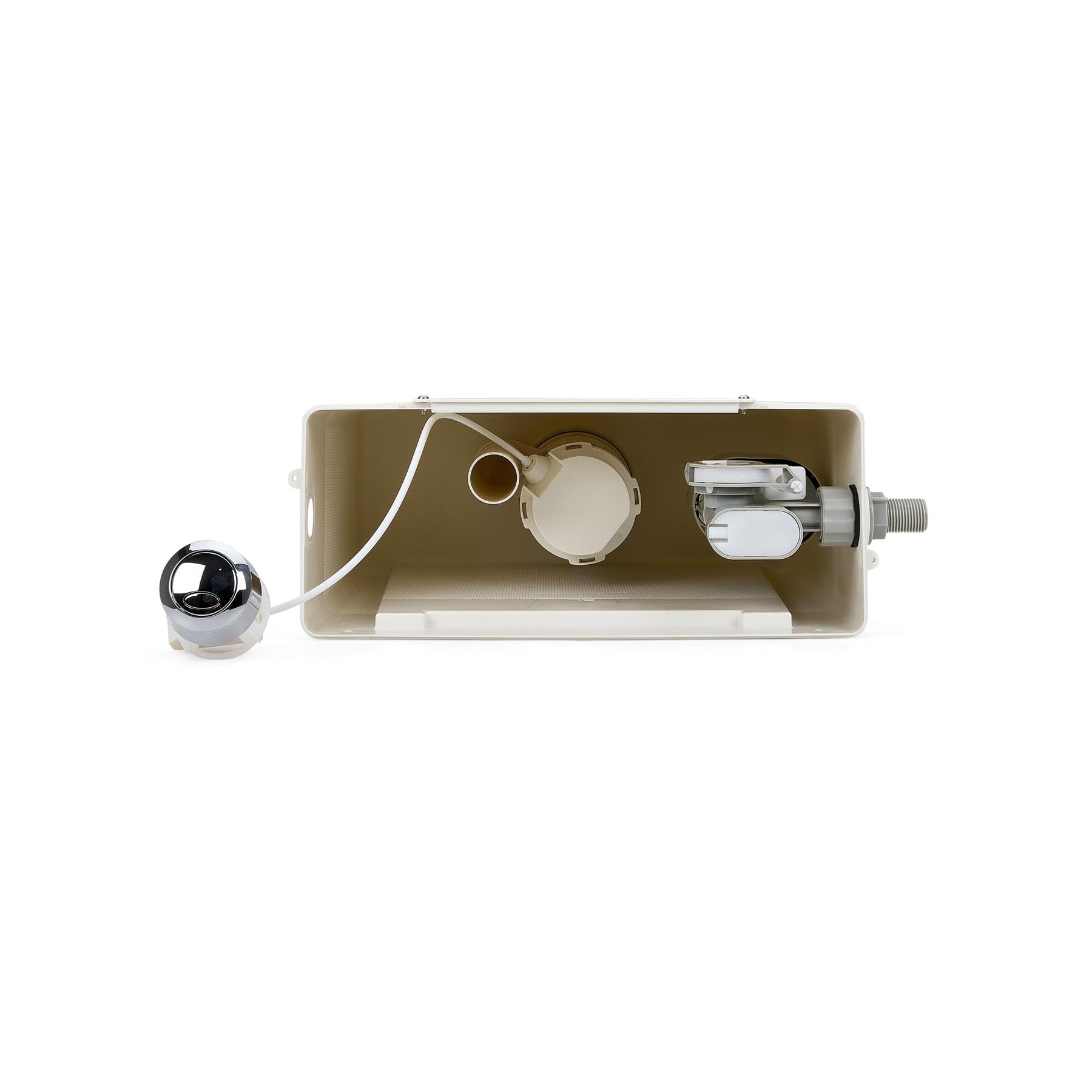LavaTap FlushDaddy Hideaway CIST12 - Cassetta WC compatta a scomparsa con doppio scarico 6L/3L - Valvola di riempimento con ingresso laterale - Approvata WRAS per WC a parete o a parete