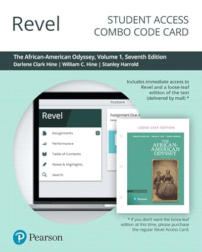 African-American Odyssey, The, Volume 1 -- Revel + Print Combo Access Code