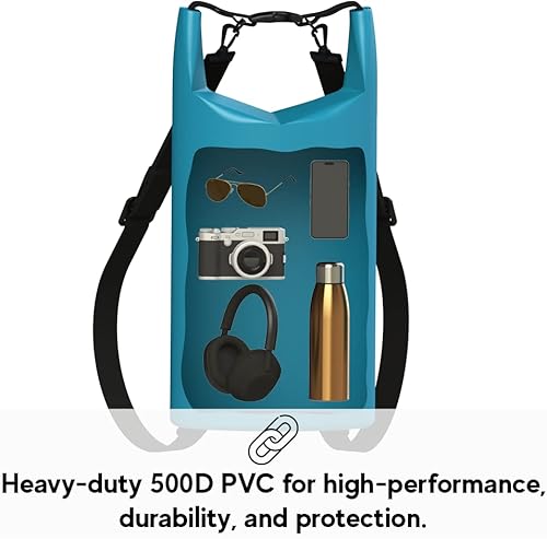 Miniatura 3 de iChewie - Go Bag - Bolsa seca impermeable - Saco de compresión enrollable que mantiene el equipo seco para kayak, playa, rafting, canotaje,