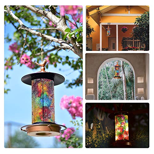 image for XDW-GIFTS 2020 Newest Solar Wild Bird Feeder Hanging for Garden Yard O