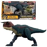 Mattel Jurassic World Corre y Devora Carnotauro, Figura de acción de Dinosaurio Que Corre y muerde, con Sonidos de rugidos y Juego Digital, JKG85