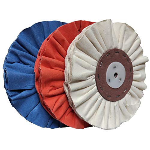 PR PURUI PURUI 3PCS 8" Airway Metal Polishing Buffing Wheel Kit for