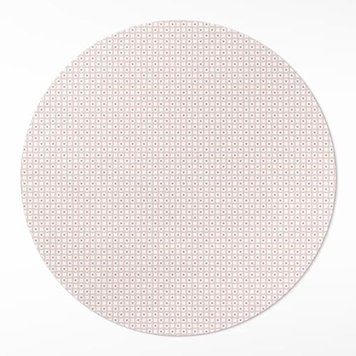 Tapis de sol PVC entretien facile rond ø120 cm anti-rayure mosaïque pastel - 2