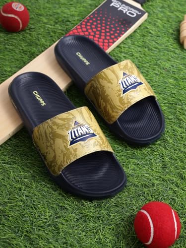 Image of CHUPPS Gt Hero Navy Drift Orthopedic Slippers | Soft Footpharma Footbed | Breathable Ventilation Holes | Lightweight Flip Flops | Anti-Skid Chappals for Everyday For Mens