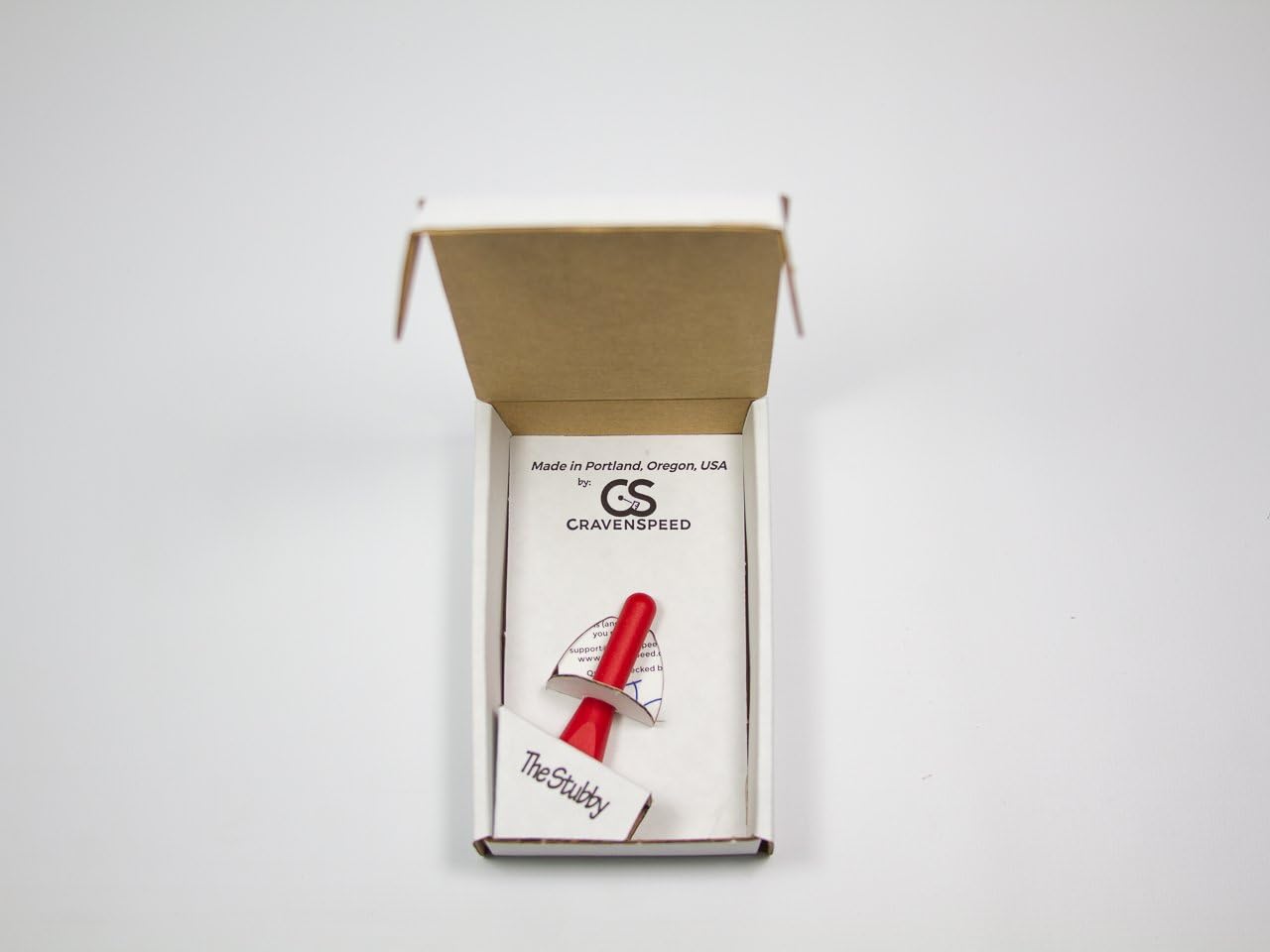 CravenSpeed Stubby Antenna Replacement for The Fiat 500, 2011-2019 (Oblong Base, Red)