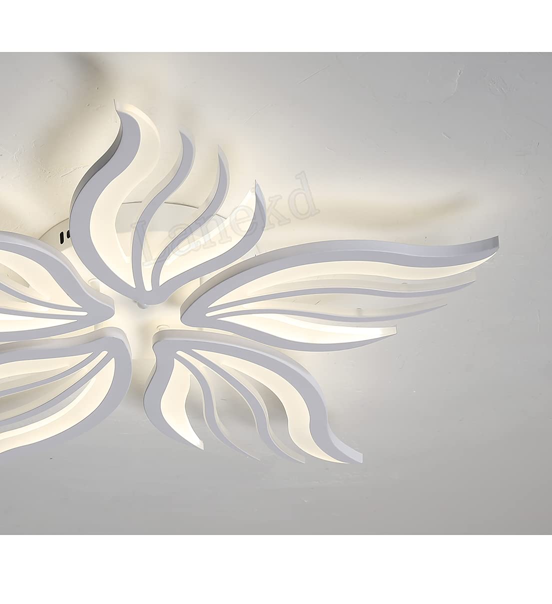 Lampade Da Soffitto A LED Plafoniera Moderna A Forma Di Fiore Dimmerabile Lampada Loto Paralume in Acrilico Lampadario Per Soggiorno Camera Da Letto Sala Da Pranzo Illuminazione Camerette,50cm