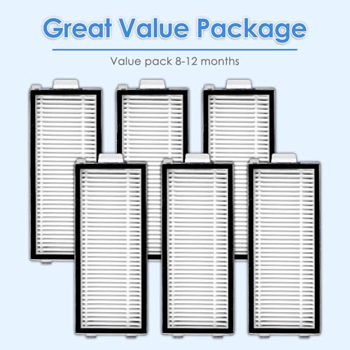 Image of (6 Pack) Qrevo Master HEPA Filters Compatible with Roborock Qrevo Master /Qrevo Slim Robot Vacuum, Canister Filters, Upright Filters, Vacuum Filter, Filters Accessories Kit, Replacement Parts