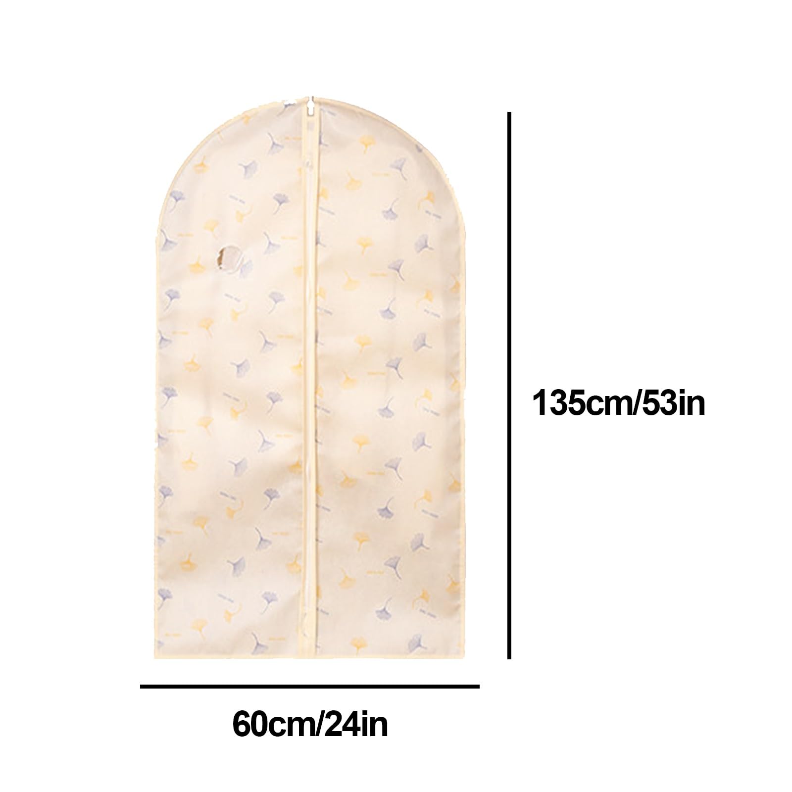 Set da 5 Copri Abiti Tessuto Non Tessuto Apertura per Gruccia Cerniera | Finestra Trasparente Bordatura Accurata Tessuto Impermeabile per Cappotti Giacche Camicie(Gray,60*135cm/24*53in)