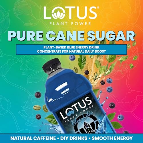 Image of Blue Lotus Plant Power Energy Drink Concentrate, PP7 Formula | Natural Caffeine, Plant-Based Organic Ingredients, Organic Cane Sugar Beverage, 1:5 Mix Makes 64 6oz Drinks