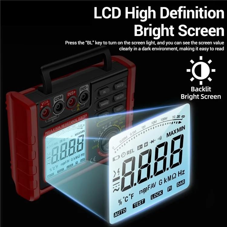 Image of Sigma Instruments Digital Insulation Resistance Tester SG 1020, 500V / 1000V DC Upto 2GOhm LCD Display