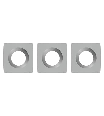 11mm Square with 2" Radius Carbide Inserts for Woodworking, 3pcs