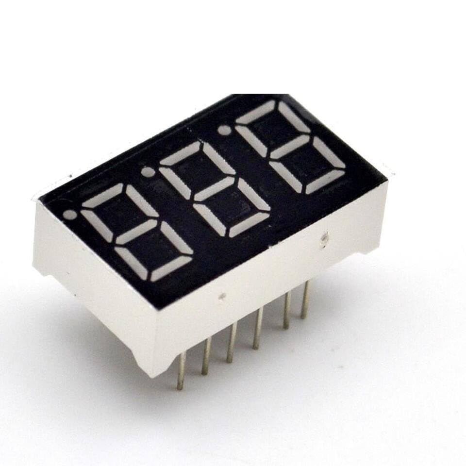 10pcs 7 Segment Common Cathode 3 Bit Digital Tube 0.56