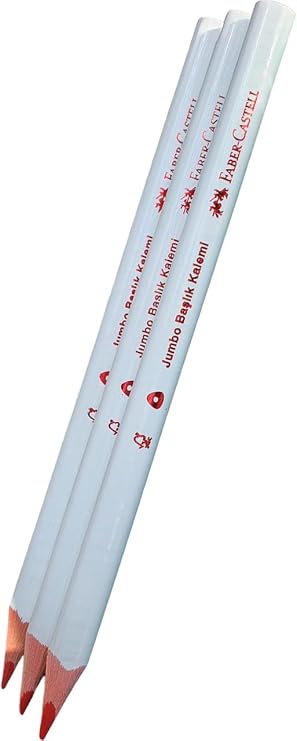 Faber-Castell Jumbo Triangle Cap Pen, Red, Set of 3