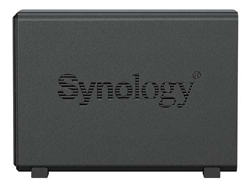Synology DS124 Serveur NAS sur Table en Métal pour Ordinateur, Noir, 17,8 x 16,5 x 22,4 cm, 0,7 kg, Assemblage Requis