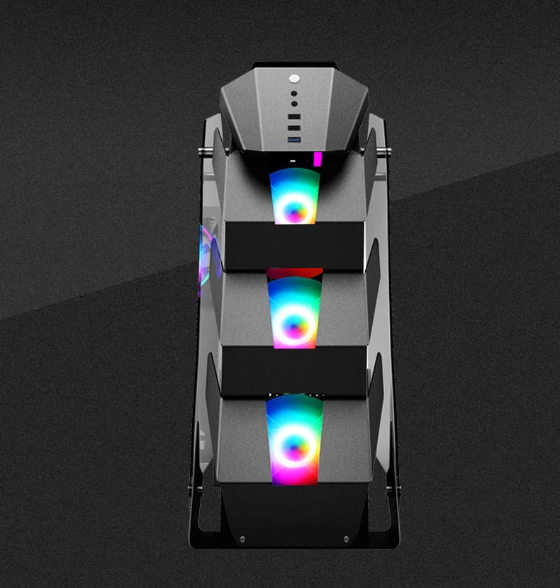 Image of SYGA Alien Gaming Water-Cooled Game case ATX Large Plate Tempered Glass Side-Through Desktop Computer case Conan Gray