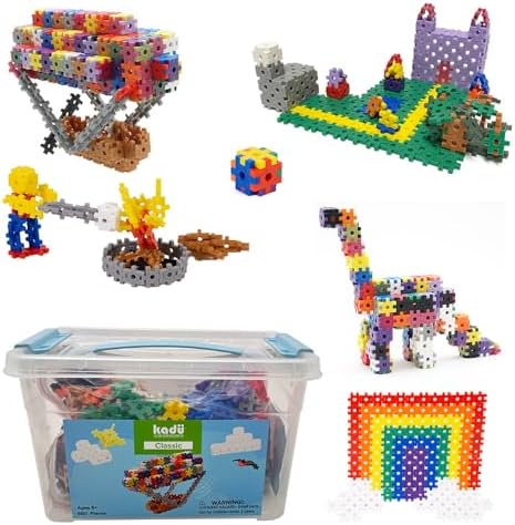 KADÜ 680 Piece Rainbow Set Kids Age 5+ Building Block STEM Interl...