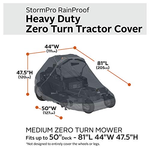 Classic Accessories StormPro Waterproof Heavy-Duty Zero Turn Mower Cover, Fits mowers with decks up to 50 in - Image 3