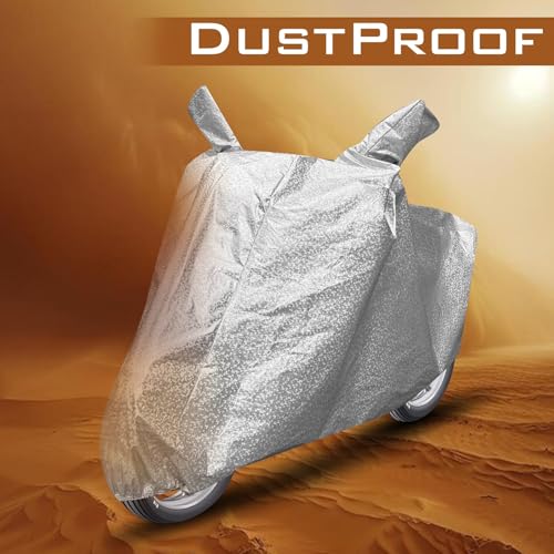 Image of Auto Hub Waterproof Scooty Cover Compatible with Suzuki Access SE Dustproof, UV Protection Two Wheeler Scooty Access SE Cover - Metallic Silver