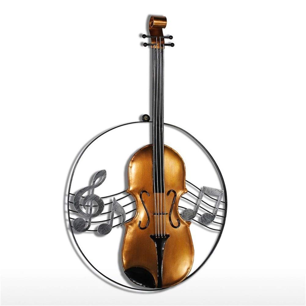 LNLW Violin Figurine Ornament Modern Metal Home Decor Themed Wall Hangings Decor Music Theme Instrument Craft Gift