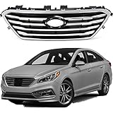 RainMan S Front Bumper Factory Style Grille Replacement Grill for Hyundai Sonata 2015 2016