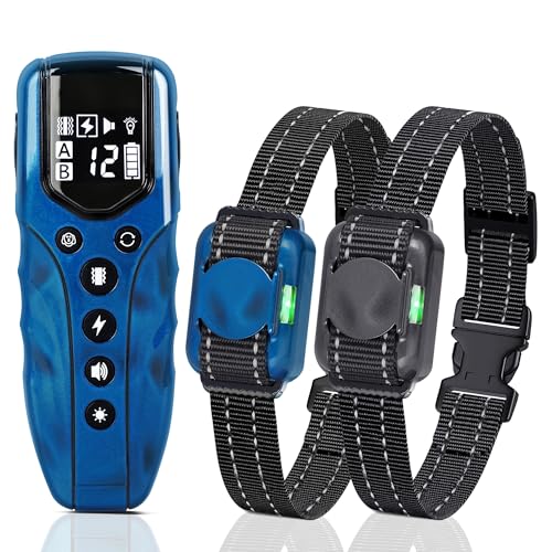 Tiniest Cat Shock 2 Collars, Lightest Cat Training Collars with 2000ft Remote, Tailored for Small Cats 5-15lbs & Medium Large Cats, Beep, Vibration, Shock, Lighting, Waterproof, Rechargeable