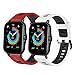 Ruentech Bracelet compatible avec Amazfit GTS3, bracelet de rechange en silicone de 20 mm pour Amazfit GTS/GTS 2/2 Mini/2e/Amazfit Bip/Amazfit Bip Lite/Amazfit GTR 42 mm (couleur 2D)