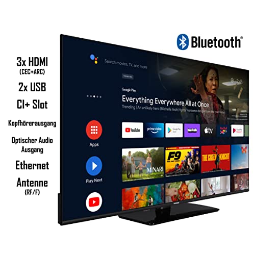 Telefunken Android TV 55 Zoll Fernseher (4K UHD Smart TV, HDR Dolby Vision, Triple-Tuner, Dolby Atmos) XU55AN754M – Bild 3