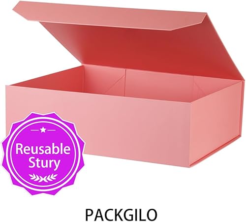 Vista 146 de 5 cajas de regalo de color oro rosa de 9.5 x 7 x 4 pulgadas con tapas para regalos, caja de regalo magnética, pequeñas cajas de regalo