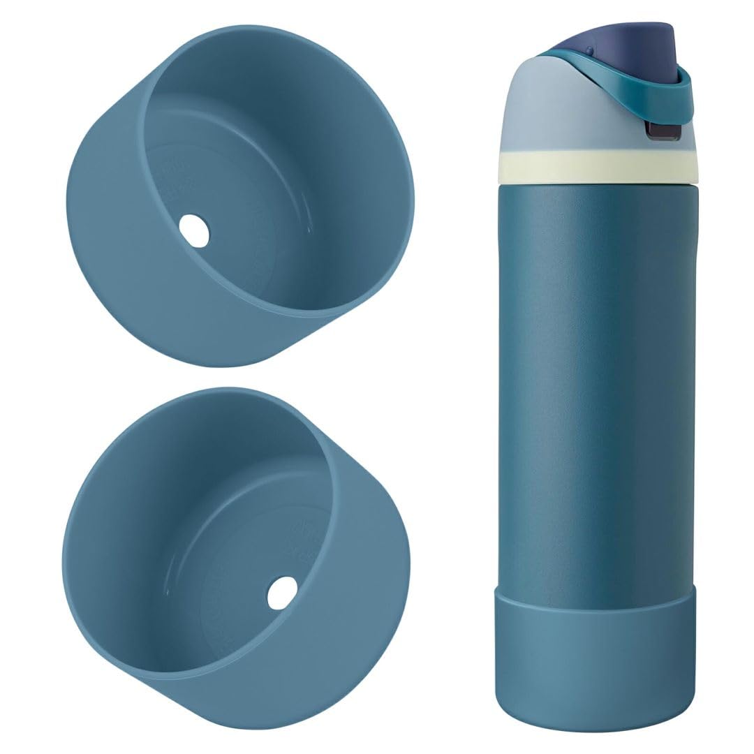 BKBY 2PCS Silicone Water Bottle Boot, Compatible with Owala 24oz 32oz 40oz, Protective Anti-Scratch & Anti-Dent No Noise Sleeve Cover for FreeSip/