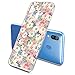 Suhctup Compatible pour Samsung Galaxy A8S 2018 / A9 2019 Coque Silicone Transparent Ultra Mince Étui avec Clear Mignon Fleurs Motif Design Housse Souple TPU Bumper Anti-Choc Protection Cover，A2