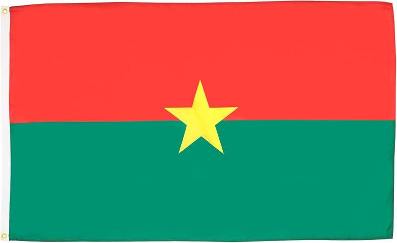 AZ FLAG - Burkina Faso Flag - 3x5 Ft - 100D Polyester Burkinabe Banner with Two Metal Grommets - Fade Resistant - Vivid Colors - 3' x 5' Feet - 150x90 Cm