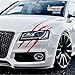 Autocollants de sécurité réfléchissants Car Auto autocollant réfléchissant Monstre griffe Scratch rayure marques phares Decal Stickers voiture pour vélos, moto (Color Name : Red, Size : 1pcs)