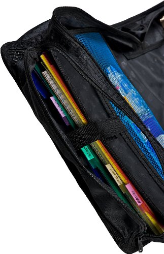 Image of Case-it King Sized Zip Tab 4-Inch D-Ring Zipper Binder with 5-Tab File Folder, Purple, D-186-PUR