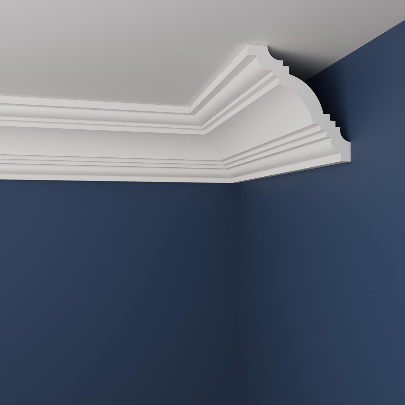 WOLDECOR Premium XPS Coving Cornice – Lightweight Decorative Coving for Ceilings, Durable Cornice Moulding Trim, Paintable XPS Ceiling Coving for Modern Home Interiors (WM12, 6 Meters) — image 1