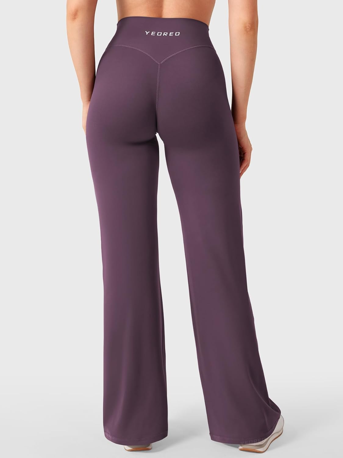 YEOREO Straight Leg Leggings for Women No Front Seam Workout Leggings 31.5" Crossover High Waist Soft Eddiy Yoga Pants - Image 3