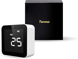 Temtop Air Quality Monitor Indoor【PM2.5 AQI】 for Home Enthusiasts and Air Quality Professionals Alike,Air Monitor with Formaldehyde Detector for Basement,Ceramics Studio etc.