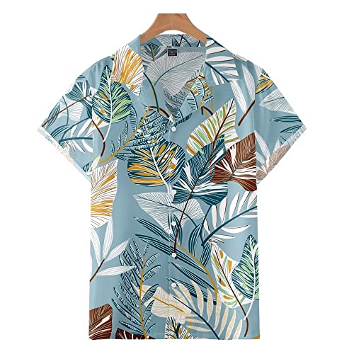 Chemise décontractées d'été grande taille pour homme imprimé tropical
