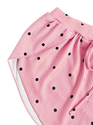 Image of MakeMeChic Women's Pajama Bottoms Floral Print Tie Front Micro Short Side Slit Summer Lounge Shorts